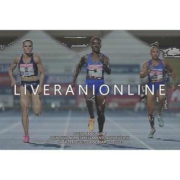 TVRG Campionati Italiani Atletica nella foto da SX Anna Bongiorni, Zaynab Dosso e Johanelis Herrera Abreu 100 metri femminili Campionati Italiani assoluti di Atletica Leggera Molfetta (BA) 28-07-2023 Stadio comunale Mario Saverio Cozzoli foto Roberto Garavaglia/ag. Aldo Liverani sas