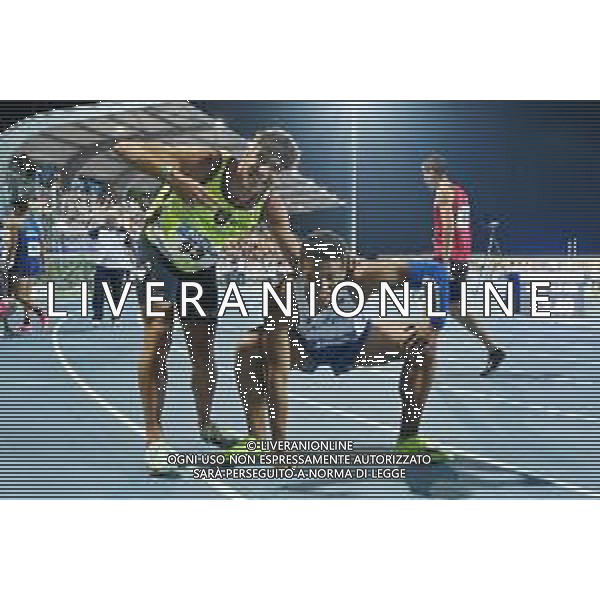 TVRG Campionati Italiani Atletica nella foto Mattia Di Panfilo SX e Lorenzo Simonelli DX 110 metri ostacoli maschili Campionati Italiani assoluti di Atletica Leggera Molfetta (BA) 28-07-2023 Stadio comunale Mario Saverio Cozzoli foto Roberto Garavaglia/ag. Aldo Liverani sas