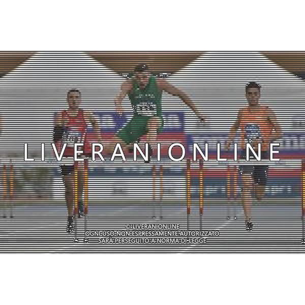 TVRG Campionati Italiani Atletica nella foto Mario Lambrughi primo classificato 400 metri ostacoli maschili Campionati Italiani assoluti di Atletica Leggera Molfetta (BA) 30-07-2023 Stadio comunale Mario Saverio Cozzoli foto Roberto Garavaglia/ag. Aldo Liverani sas