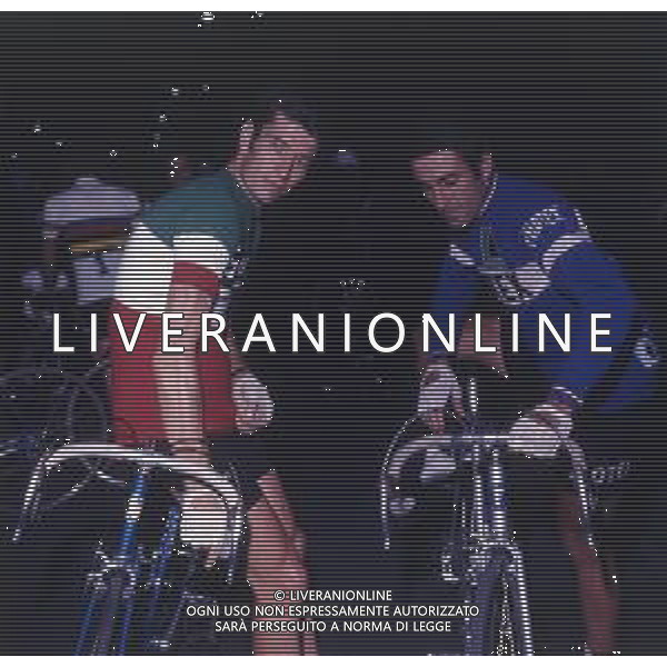 COL-RETROSPETTIVA FRANCO BITOSSI CICLISMO NELLA FOTO FRANCO BITOSSI CON FELICE GIMONDI AG ALDO LIVERANI SAS
