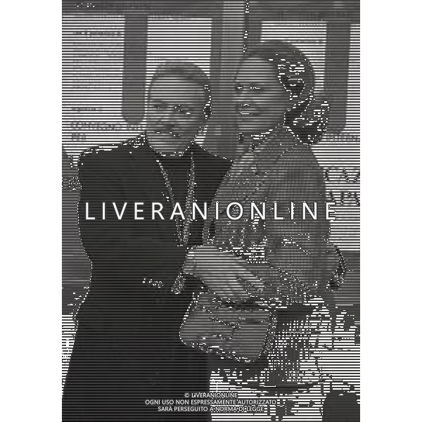 NEG-RETROSPETTIVA RENATA REBALDI CANTANTE LIRICA NELLA FOTO RENATA TEBALDI A SIRMIONE AL RADUNO LIRICO NELL\'ANNO 1981 CON MARIO DEL MONACO AG ALDO LIVERANI SAS 