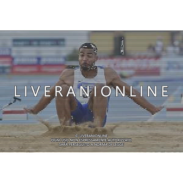TVRG Campionati Italiani Atletica nella foto Kareem Hatem Mersal salto in lungo maschile Campionati Italiani assoluti di Atletica Leggera Molfetta (BA) 30-07-2023 Stadio comunale Mario Saverio Cozzoli foto Roberto Garavaglia/ag. Aldo Liverani sas