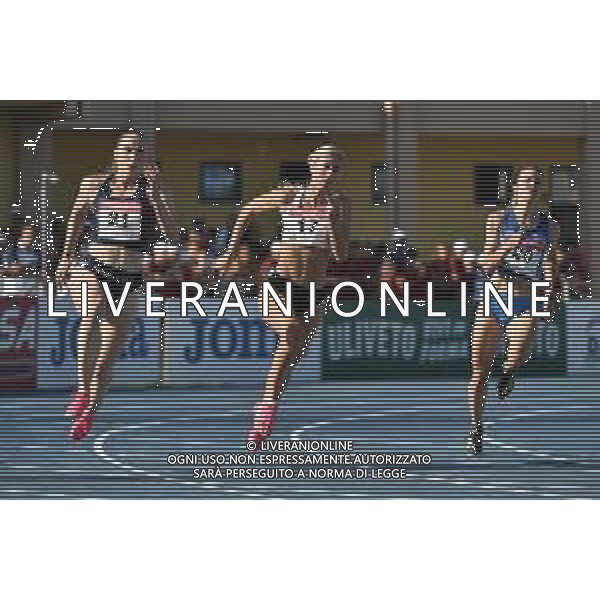 TVRG Campionati Italiani Atletica nella foto da SX Vittoria Fontana, Ilenia Angelini e Sofia Bonicalza 200 metri femminili Campionati Italiani assoluti di Atletica Leggera Molfetta (BA) 30-07-2023 Stadio comunale Mario Saverio Cozzoli foto Roberto Garavaglia/ag. Aldo Liverani sas