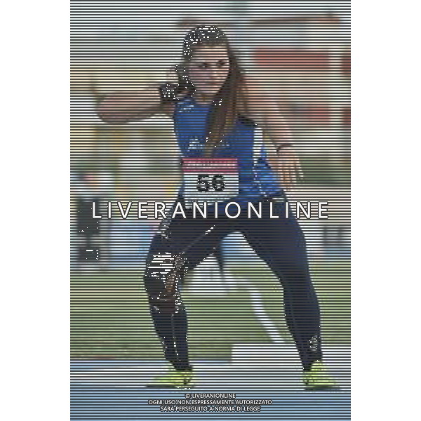 TVRG Campionati Italiani Atletica nella foto Anna Musci lancio del peso femminile Campionati Italiani assoluti di Atletica Leggera Molfetta (BA) 30-07-2023 Stadio comunale Mario Saverio Cozzoli foto Roberto Garavaglia/ag. Aldo Liverani sas