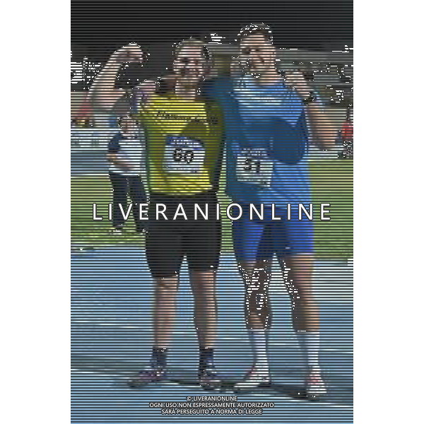 TVRG Campionati Italiani Atletica nella foto Zane Weir SX e Leonardo Fabbri DX lancio del peso maschile Campionati Italiani assoluti di Atletica Leggera Molfetta (BA) 30-07-2023 Stadio comunale Mario Saverio Cozzoli foto Roberto Garavaglia/ag. Aldo Liverani sas