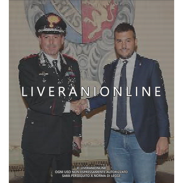 IMOLA 31 07 2023 IL SINDACO PANIERI HA INCONTRATO QUESTA MATTINA, IN MUNICIPIO, IL COLONNELLO ETTORE BRAMATO, NUOVO COMANDANTE PROVINCIALE CARABINIERI DI BOLOGNA NELLA FOTO COLONELLO ETTORE BRAMATO SINDACO MARCO PANIERI FOTO GIANNI SANNA-AG ALDO LIVERANI SAS