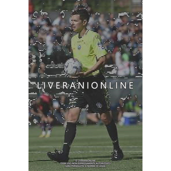 l\'arbitro Davide Ghersini di Genova Cagliari vs Como gara amichevole Chatillon (AO) 02-08-2023 Stadio Ernesto Brunod foto Roberto Garavaglia/ag. Aldo Liverani sas