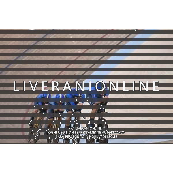 03-08-2023 World Championships Elite Track; Giornata 01; 2023, Italia; Consonni, Simone; Ganna, Filippo; Lamon, Francesco; Milan, Jonathan; Glasgow - Sir Chris Hoy Velodrome; ©SIROTTI / AGENZIA ALDO LIVERANI SAS