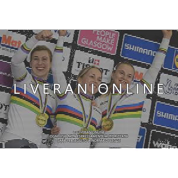 03-08-2023 World Championships Elite Women Track; Giornata 01; 2023, Germany; Grabosch, Pauline Sofie; Hinze, Emma; Friedrich, Lea Sophie; Glasgow - Sir Chris Hoy Velodrome; ©SIROTTI / AGENZIA ALDO LIVERANI SAS