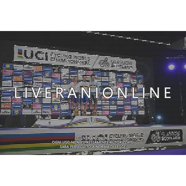 03-08-2023 World Championships Elite Track; Giornata 01; 2023, Great Britain; 2023, Belgium; Tidball, William; Kuboki, Kazushige; Dens, Tuur; Glasgow - Sir Chris Hoy Velodrome; ©SIROTTI / AGENZIA ALDO LIVERANI SAS