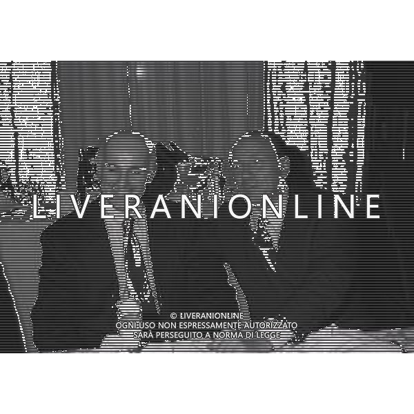 RETROSPETTIVA ARRIGO SACCHI ALLENATORE NAZIONALE ITALIANA CALCIO 1993-1994 NELLA FOTO ARRIGO SACCHI CON SILVIO BERLUSCONI AG ALDO LIVERANI SAS