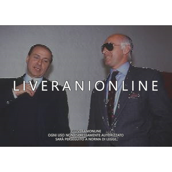 RETROSPETTIVA ARRIGO SACCHI ALLENATORE NELLA FOTO SACCHI ARRIGO CON SILVIO BERLUSCONI AG ALDO LIVERANI SAS