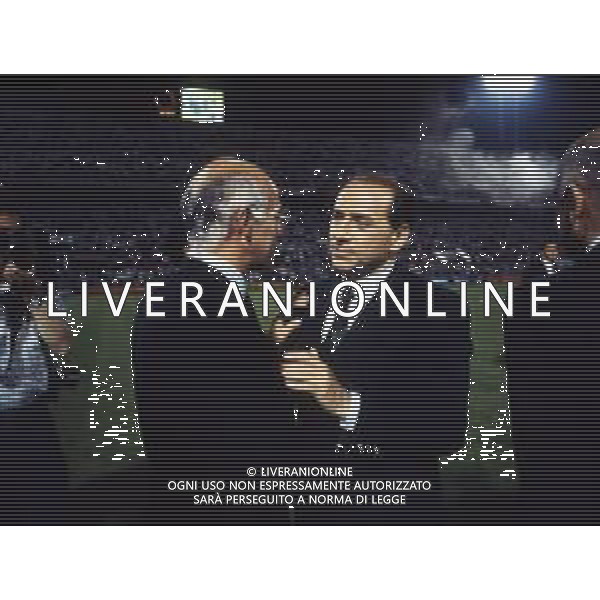 RETROSPETTIVA ARRIGO SACCHI ALLENATORE NELLA FOTO SACCHI ARRIGO CON SILVIO BERLUSCONI AG ALDO LIVERANI SAS