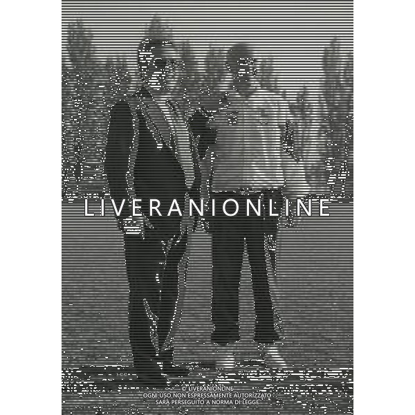 1991-1992 RETROSPETTIVA ARRIGO SACCHI ALLENATORE DELLA NAZIONELE ITALIANA NELLA FOTO ARRIGO SACCHI CON ANTONIO MATARRESE AG ALDO LIVERANI SAS