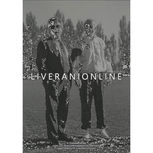 1991-1992 RETROSPETTIVA ARRIGO SACCHI ALLENATORE DELLA NAZIONELE ITALIANA NELLA FOTO ARRIGO SACCHI CON ANTONIO MATARRESE AG ALDO LIVERANI SAS