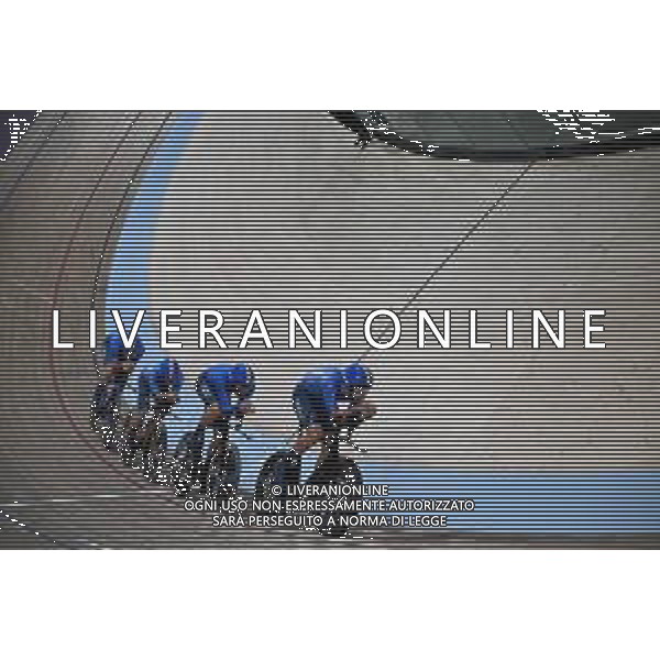 04-08-2023 World Championships Elite Track; Giornata 02; 2023, Italia; Consonni, Simone; Ganna, Filippo; Lamon, Francesco; Milan, Jonathan; Glasgow - Sir Chris Hoy Velodrome; ©SIROTTI/AGENZIA ALDO LIVERANI SAS