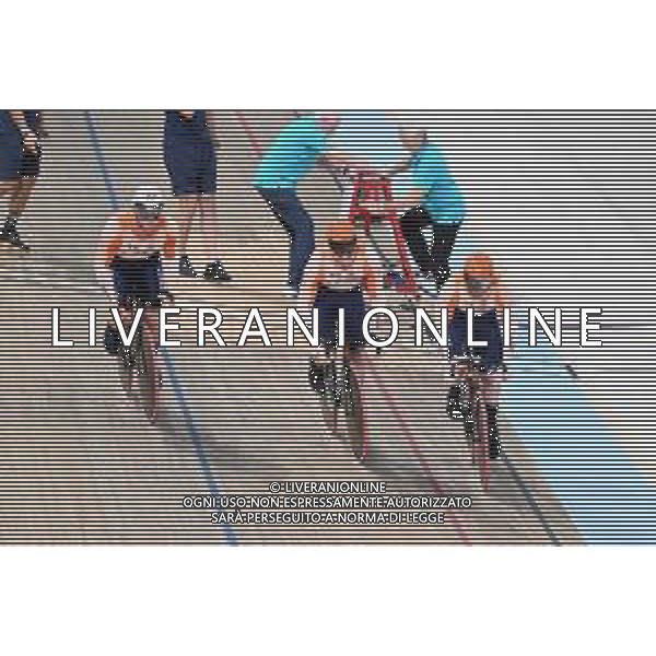 04-08-2023 World Championships Elite Track; Giornata 02; 2023, Olanda; Van Den Berg, Roy; Lavreysen, Harrie; Hoogland, Jeffrey; Glasgow - Sir Chris Hoy Velodrome; ©SIROTTI/AGENZIA ALDO LIVERANI SAS