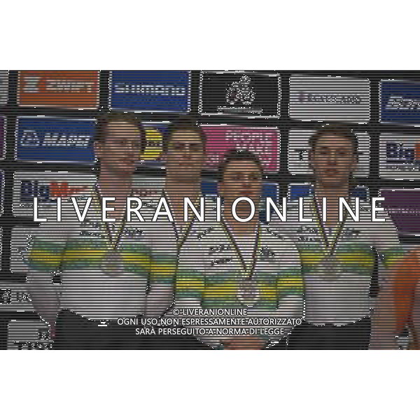 04-08-2023 World Championships Elite Track; Giornata 02; 2023, Australia; Hoffman, Leigh; Glaetzer, Matthew; Cornish, Thomas; Glasgow - Sir Chris Hoy Velodrome; ©SIROTTI/AGENZIA ALDO LIVERANI SAS