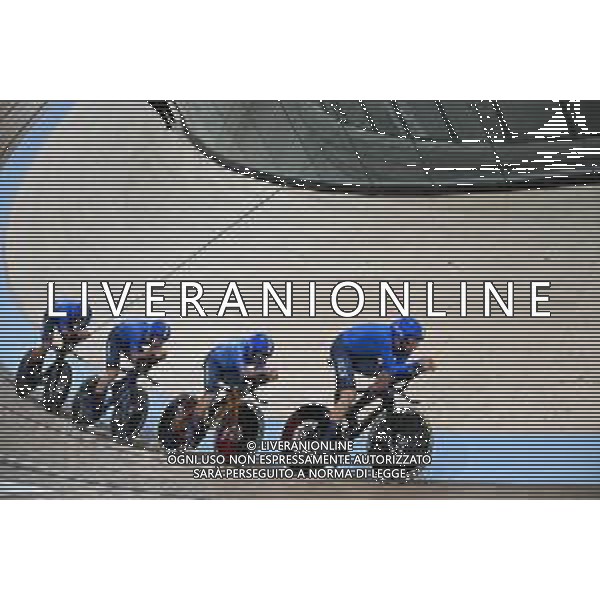 05-08-2023 World Championships Elite Track; Giornata 03; 2023, Italia; Ganna, Filippo; Lamon, Francesco; Milan, Jonathan; Moro, Manilo; Glasgow - Sir Chris Hoy Velodrome; ©SIROTTI/AGENZIA ALDO LIVERANI SAS