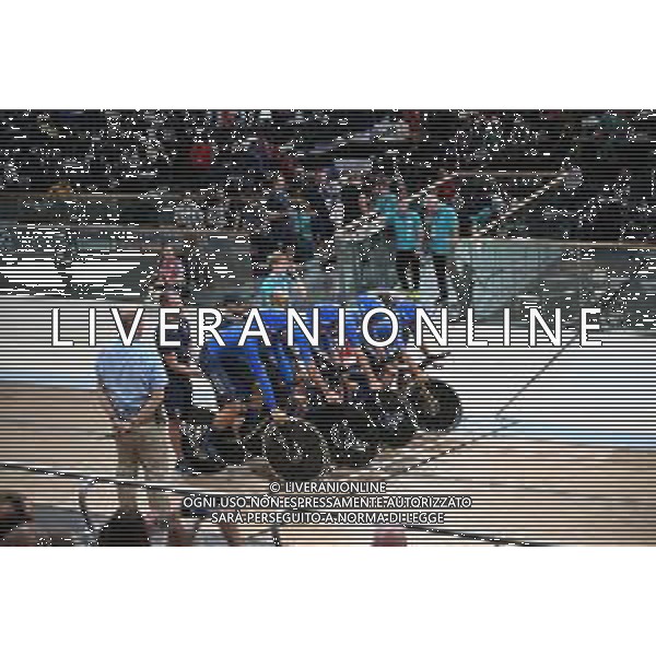 05-08-2023 World Championships Elite Track; Giornata 03; 2023, Italia; Ganna, Filippo; Lamon, Francesco; Milan, Jonathan; Moro, Manilo; Glasgow - Sir Chris Hoy Velodrome; ©SIROTTI/AGENZIA ALDO LIVERANI SAS