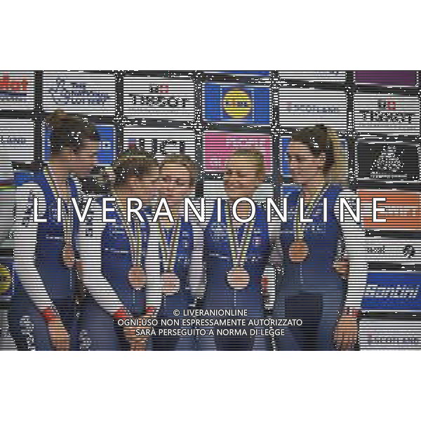 05-08-2023 World Championships Elite Women Track; Giornata 03; 2023, France; Borras, Marion; Fortin, Valentine; Copponi, Clara; Le Net, Marie; Berteau, Victoire; Glasgow - Sir Chris Hoy Velodrome; FOTO STEFANO SIROTTI-AG ALDO LIVERANI SAS