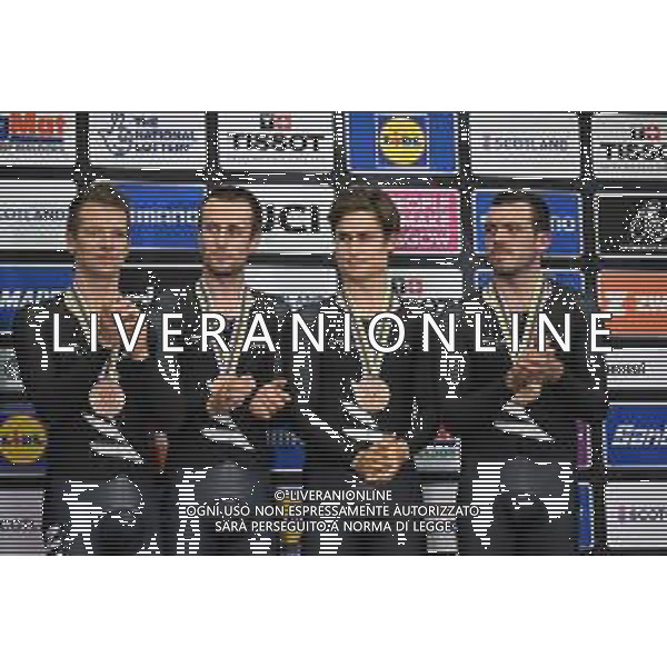 05-08-2023 World Championships Elite Track; Giornata 03; 2023, New Zealand; Gate, Aaron; Stewart, Campbell; Sexton, Thomas; Kergozou De La Boessiere, Nicolas; Glasgow - Sir Chris Hoy Velodrome; FOTO STEFANO SIROTTI-AG ALDO LIVERANI SAS