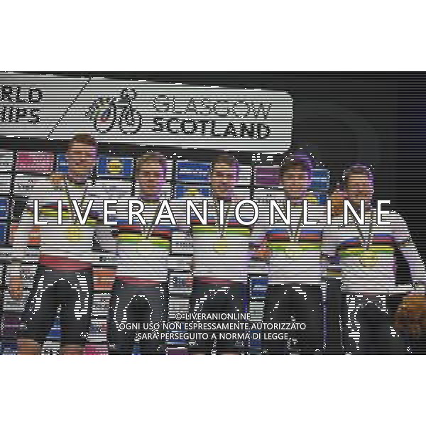 05-08-2023 World Championships Elite Track; Giornata 03; 2023, Danimarca; Gate, Aaron; Stewart, Campbell; Sexton, Thomas; Kergozou De La Boessiere, Nicolas; Glasgow - Sir Chris Hoy Velodrome; FOTO STEFANO SIROTTI-AG ALDO LIVERANI SAS
