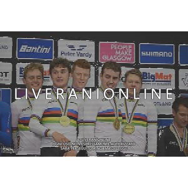 05-08-2023 World Championships Elite Track; Giornata 03; 2023, Danimarca; Gate, Aaron; Stewart, Campbell; Sexton, Thomas; Kergozou De La Boessiere, Nicolas; Glasgow - Sir Chris Hoy Velodrome; FOTO STEFANO SIROTTI-AG ALDO LIVERANI SAS
