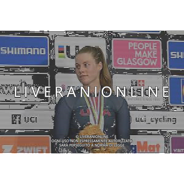 06-08-2023 World Championships Elite Women Track; Giornata 04; 2023, Usa; Valente, Jennifer; Glasgow - Sir Chris Hoy Velodrom; ©SIROTTI/AGENZIA ALDO LIVERANI SAS