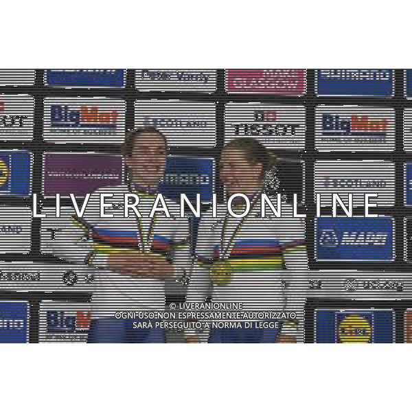 07-08-2023 World Championships Elite Women Track; Giornata 05; 2023, Great Britain; Evans, Neah; Barker, Elinor; Glasgow - Sir Chris Hoy Velodrome; ©SIROTTI/AGENZIA ALDO LIVERANI SAS
