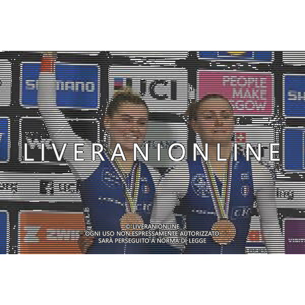 07-08-2023 World Championships Elite Women Track; Giornata 05; 2023, France; Berteau, Victoire; Copponi, Clara; Glasgow - Sir Chris Hoy Velodrome; ©SIROTTI/AGENZIA ALDO LIVERANI SAS