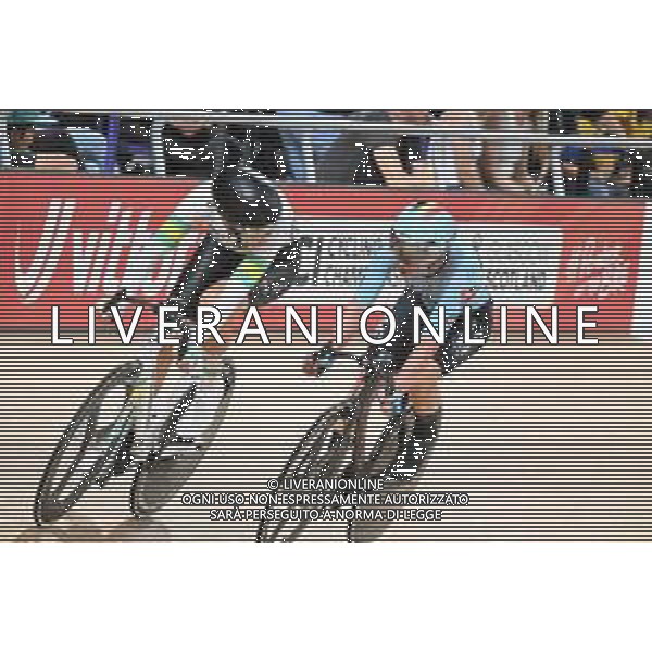 08-08-2023 World Championships Elite Women Track; Giornata 06; 2023, Great Britain; 2023, Belgium; Evans, Neah; Kopecky, Lotte; Glasgow - Sir Chris Hoy Velodrome; foto stefano sirotti-ag aldo liverani sas