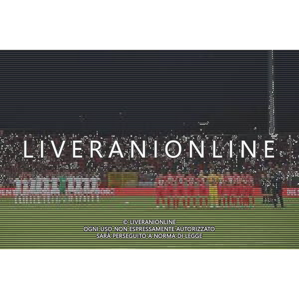 minuto di silenzio omaggio a Silvio Berlusconi Monza vs Milan Monza 08-08-2023 U-Power Stadium amichevole precampionato foto Roberto Garavaglia/ag. Aldo Liverani sas