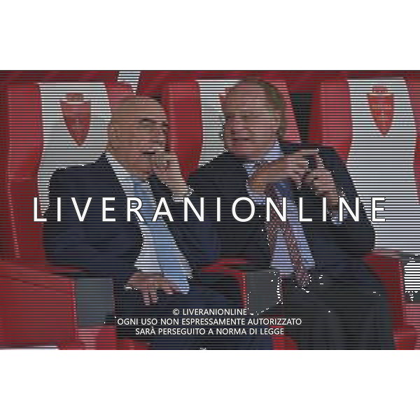 Adriano Galliani amministratore delegato Monza e Paolo Scaroni presidente Milan Monza vs Milan Monza 08-08-2023 U-Power Stadium amichevole precampionato foto Roberto Garavaglia/ag. Aldo Liverani sas