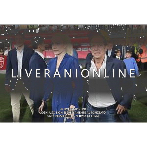 Marta Fascina e Paolo Berlusconi Monza vs Milan Monza 08-08-2023 U-Power Stadium amichevole precampionato foto Roberto Garavaglia/ag. Aldo Liverani sas