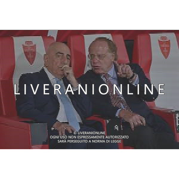 Adriano Galliani amministratore delegato Monza SX e Paolo Scaroni presidente Milan DX Monza vs Milan Monza 08-08-2023 U-Power Stadium amichevole precampionato foto Roberto Garavaglia/ag. Aldo Liverani sas