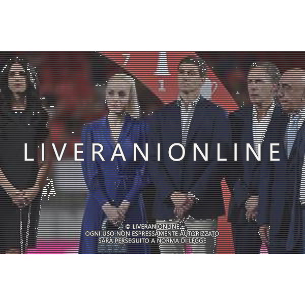 Marta Fascina e Luigi Berlusconi, sulla DX Franco Baresi e Adriano Galliani Monza vs Milan Monza 08-08-2023 U-Power Stadium amichevole precampionato foto Roberto Garavaglia/ag. Aldo Liverani sas