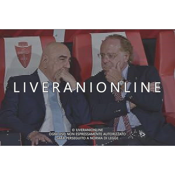 Adriano Galliani amministratore delegato Monza SX e Paolo Scaroni presidente Milan DX Monza vs Milan Monza 08-08-2023 U-Power Stadium amichevole precampionato foto Roberto Garavaglia/ag. Aldo Liverani sas