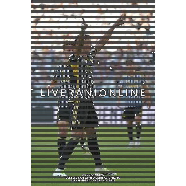 TVMV-Torino 09.08.2023 Allianz Stadium © Manuela Viganti/Agenzia Aldo Liverani Allenamento Juventus Centenario Famiglia Agnelli Nella foto: esultanza dusan vlahovic dopo il gol ©Viganti/AGENZIA ALDO LIVERANI SAS