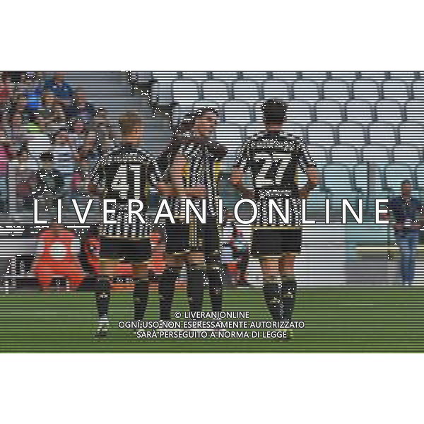 TVMV-Torino 09.08.2023 Allianz Stadium © Manuela Viganti/Agenzia Aldo Liverani Allenamento Juventus Centenario Famiglia Agnelli Nella foto: esultanza juventus dopo il gol di dusan vlahovic ©Viganti/AGENZIA ALDO LIVERANI SAS
