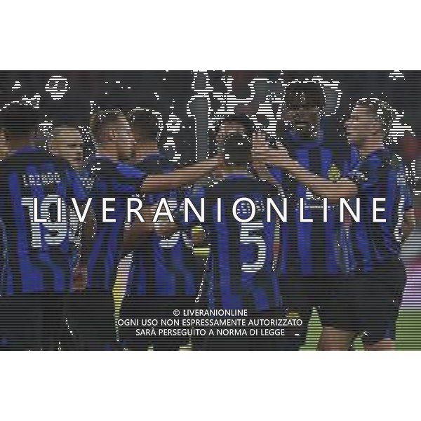 esultanza Inter dopo il gol del 4 a 3 Salisburgo vs Inter Salisburgo (AUT) 09-08-2023 Red Bull Arena amichevole precampionato foto Roberto Garavaglia/ag. Aldo Liverani sas