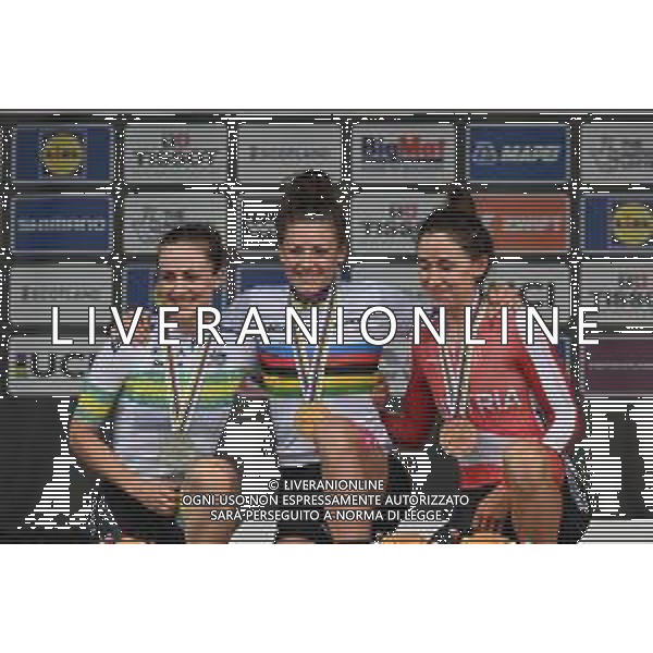 10-08-2023 World Championships Elite Women Cronometro; 2023, Usa; 2023, Australia; 2023, Austria; Dygert, Chloe; Brown, Grace; Schweinberger, Christina; Stirling - Scotland; ©SIROTTI/AGENZIA ALDO LIVERANI SAS