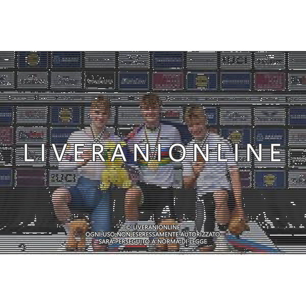11-08-2023 World Championships Junior Man Cronometro; 2023, Australia; 2023, Great Britain; 2023, Germany; Chamberlain, Oscar; Wiggins, Ben; Leidert, Louis; Stirling - Scotland; ©SIROTTI/AGENZIA ALDO LIVERANI SAS