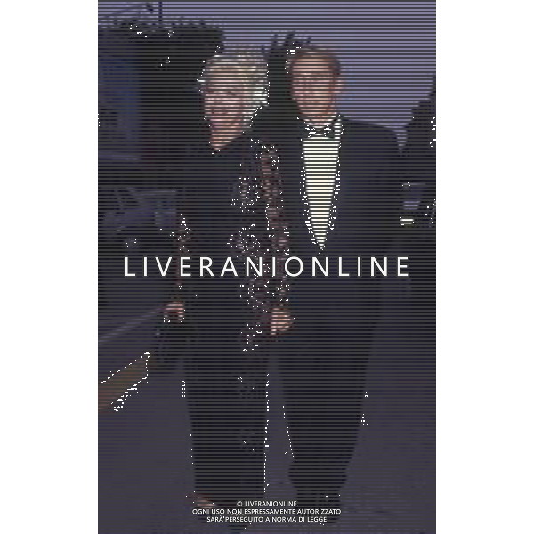 RETROSPETTIVA SANDRO MILO ATTRICE NELLA FOTO SANDRA MILO NELL\'ANNO 1990 A VENEZIA CON GIANNI DEI AG ALDO LIVERANI SAS