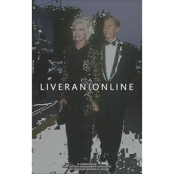 RETROSPETTIVA SANDRO MILO ATTRICE NELLA FOTO SANDRA MILO NELL\'ANNO 1990 A VENEZIA CON GIANNI DEI AG ALDO LIVERANI SAS