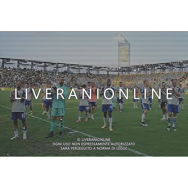 Frosinone vs Pisa Coppa Italia Frecciarossa - Primo turno - Stadio B.Stirpe - Frosinone 11-08-2023 nella foto Saluto Pisa ai tifosi FOTO FEDERICO GAETANO-AG ALDO LIVERANI SAS