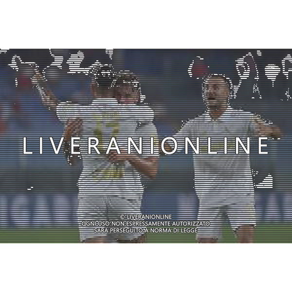 TVRG Genoa vs Modena nella foto esultanza Jacopo Manconi dopo il gol dell\'1 a 1 Genova 11-08-2023 Stadio Luigi Ferraris - Marassi Coppa Italia Frecciarossa - 32mi di finale foto Roberto Garavaglia/ag. Aldo Liverani sas/AGENZIA ALDO LIVERANI SAS