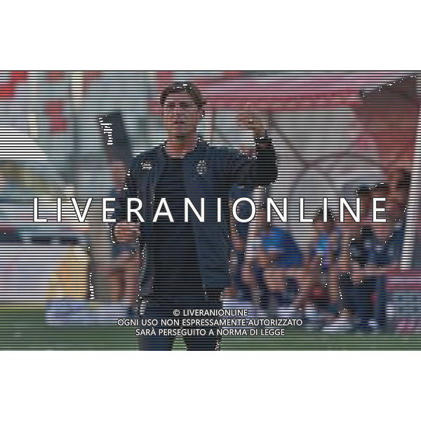 coach Michele Mignani (SSC Bari) during the Coppa Italia Round of 32 match between SSC Bari and Parma Calcio at stadio San Nicola on August 12, 2023 in Bari, Italy. (Photo by Emmanuele Mastrodonato/ag. Aldo Liverani sas)