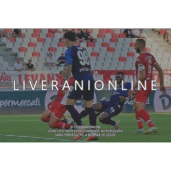 Ange-Yoan Bonny (Parma Calcio) scores a goal of 0-2 during the Coppa Italia Round of 32 match between SSC Bari and Parma Calcio at stadio San Nicola on August 12, 2023 in Bari, Italy. (Photo by Emmanuele Mastrodonato/ag. Aldo Liverani sas)