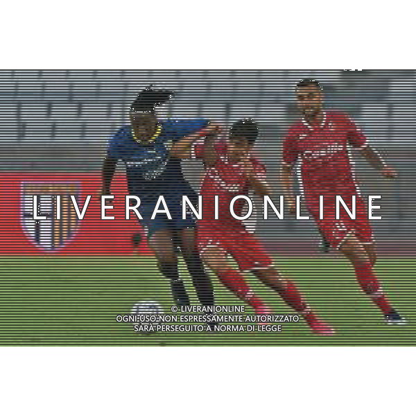 Woyo Coulibaly (Parma Calcio) and Gregorio Morachioli (SSC Bari) during the Coppa Italia Round of 32 match between SSC Bari and Parma Calcio at stadio San Nicola on August 12, 2023 in Bari, Italy. (Photo by Emmanuele Mastrodonato/ag. Aldo Liverani sas)